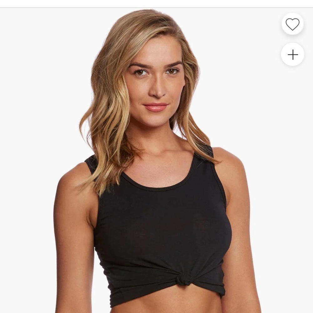 Onzie knot yoga crop - graphite
